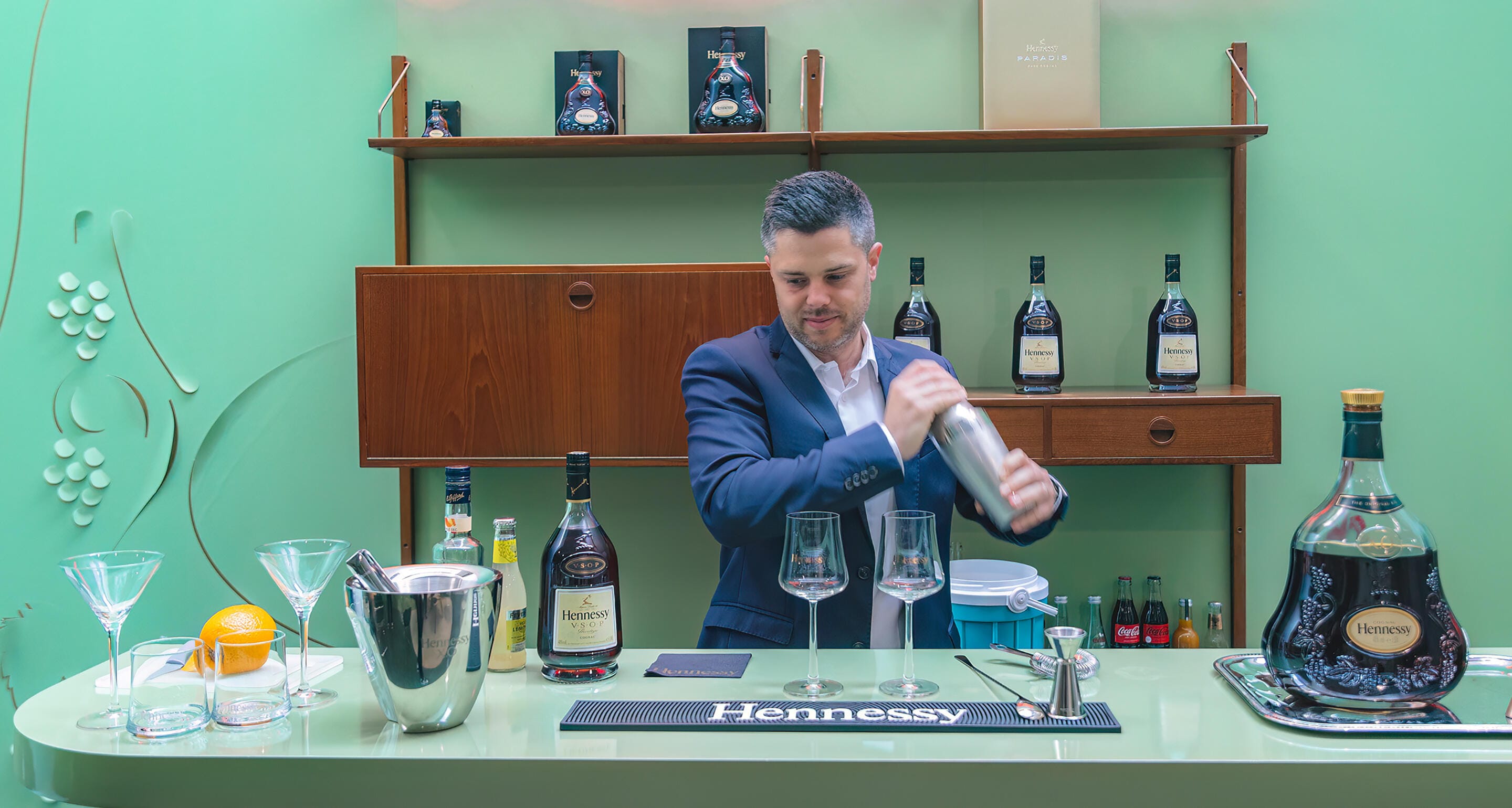 Hennessy cocktail-making